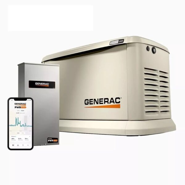 GENERADOR ELECTRICO A GAS - 22000 W - ENLACE MOVIL CON CONECTIVIDAD - INCLUYE TABLERO DE TRANSFERENCIA AUTOMATICA